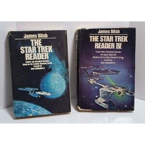 VINTAGE 1970’S THE STAR TREK READER VOLUMES 1 & 4 HARDCOVER LOT W DUST JACKETS